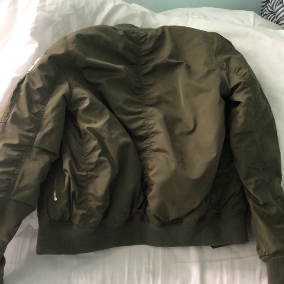 army green bomber jacket - Picture 2 of 3